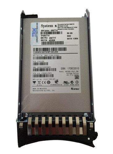 IBM 50GB SLC SATA SSD for Hot Swap Servers - 2.5 Internal Drive