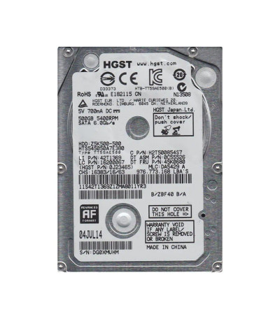 45K0680 - Lenovo 500GB 5400RPM SATA 6Gb/s 2.5" HDD