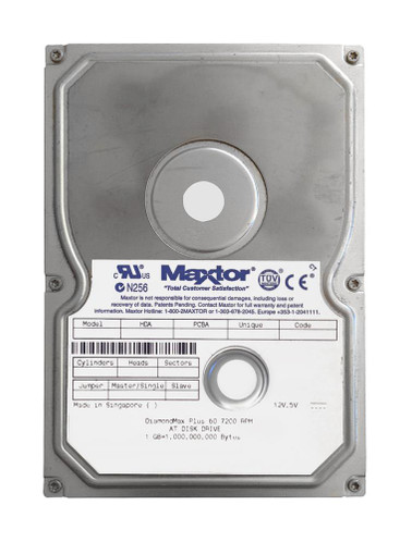 Maxtor DiamondMax Plus 60 40.9GB 7200RPM Hard Drive for ATA-100 3.5-inch Internal Drive