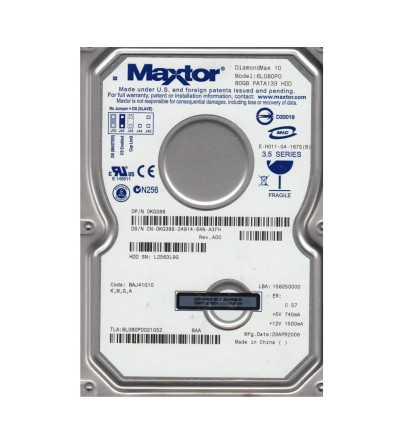 6L080P0 - Maxtor 300GB 7200RPM IDE ATA/133 16MB 3.5" HDD
