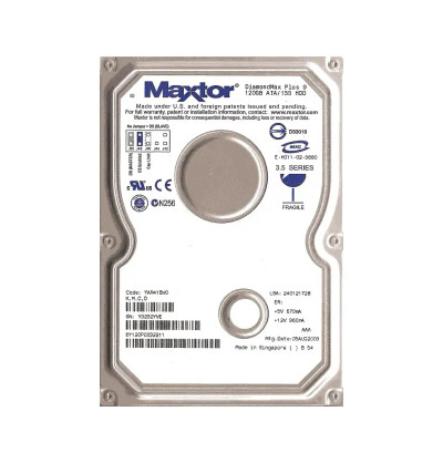 6Y120P0 - Maxtor 120GB 7200RPM IDE ATA/133 8MB 3.5" HDD