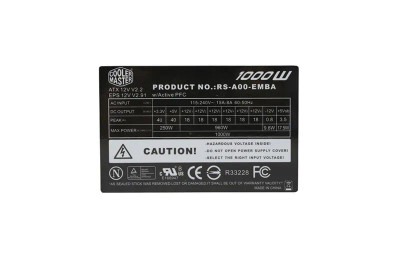 713002300-GP - COOLER MASTER 1000W ATX12V EPS12V Power Supply