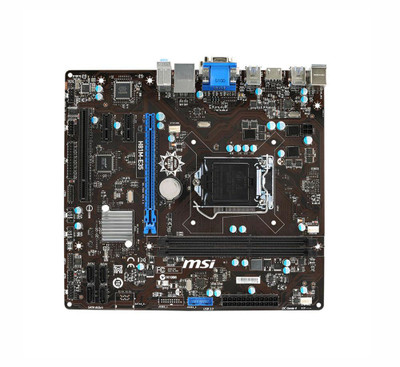MSI H81M-E35 LGA 1150 Intel H81 Chipset Micro-ATX Motherboard for Intel Processors - Supports DDR3, 2x SATA 3.0Gb/s