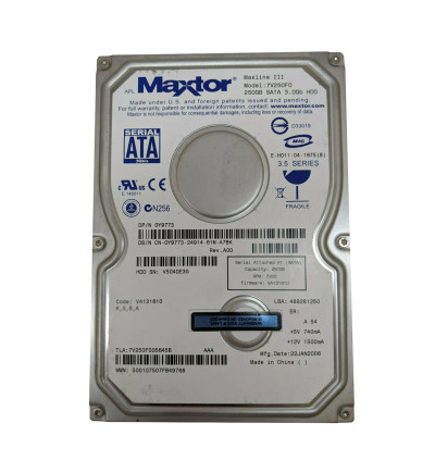 Maxtor MaXLine III 250GB 7200RPM SATA 3G 16MB Cache HDD for Internal Use