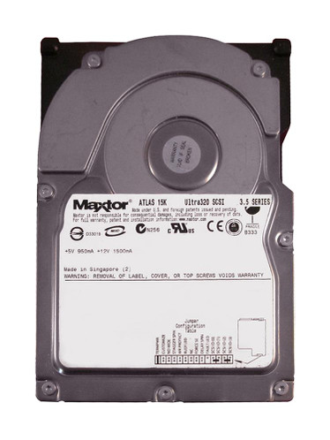 Maxtor Atlas 15K 36.7GB 15000RPM SCSI Hard Drive 8MB Cache 3.5 - Internal Drive for Servers
