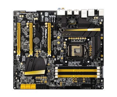 90-MXGMV0-A0UAYZ ASRock Z77 OC Formula Socket LGA 1155 Intel Z77 Chipset 3rd/2nd Generation Core i7 / i5 / i3 / Pentium / Celeron / Xeon Processors Support DDR3 4x DIMM 2x SATA3 6.0Gb/s E-ATX Motherboard