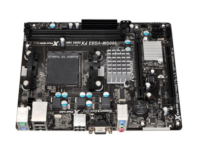 ASRock AM3+ Micro-ATX Motherboard 90-MXGMY0-A0UAYZ for AMD Processors, DDR3 Support, 4x SATA3 Slots