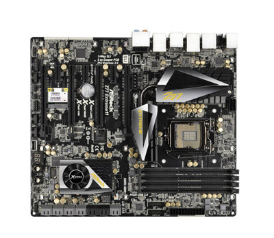 90-MXGNG0-A0UAYZ ASRock Z77 Extreme11 Socket LGA 1155 Intel Z77 Chipset 3rd &amp; 2nd Generation Core i7 / i5 / i3 / Pentium / Celeron / Xeon Processors Support DDR3 4x DIMM 2x SATA3 6.0Gb/s E-ATX Motherboard