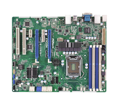 ASRock E3C224 ATX Server Motherboard Intel C224 Chipset LGA1150 DDR3 SATA3 Compatible with Intel Core Xeon Processors