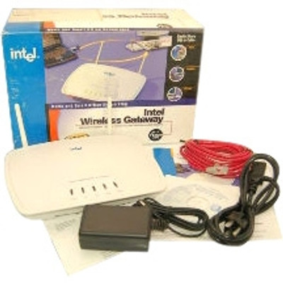 APRW2RG Intel Anypoint Wireless Gateway, sleek black design, compatible with wireless networks