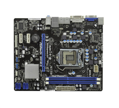 ASRock H61M-S-B3 Micro-ATX Motherboard for LGA 1155 Intel Processors, DDR3 Support, 4x SATA2 Ports