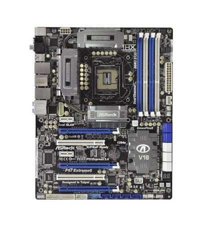 ASRock P67 Extreme6 Intel ATX Motherboard DDR3 4x DIMM SATA2 Compatible with LGA 1155 CPUs