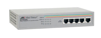 Allied Telesis AT-FS705L-10 5-Port Unmanaged Ethernet Switch for 10/100Base-TX, internal power supply
