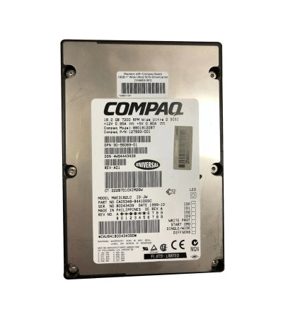 127893-001 - HP 18GB 7200RPM Ultra2 SCSI 3.5" Hot-Swap HDD