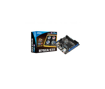 B75IA-E33 - MSI Socket LGA 1155 Intel B75 Chipset DDR3 2x DIMM 3x SATA 6.0Gb/s Mini-ITX Motherboard