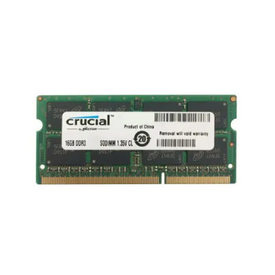 Crucial 16GB DDR3-1600MHz SoDimm Memory Module for Laptops Dual Rank CL11 1.35V