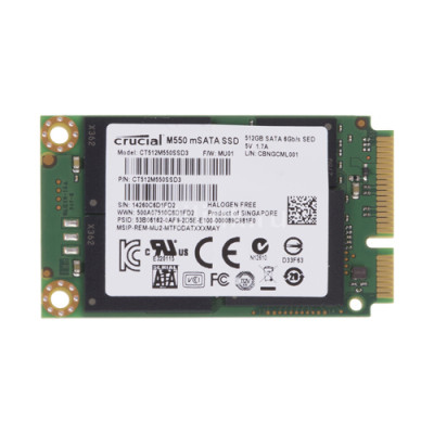 Crucial M550 Series 512GB mSATA SSD for SATA 6Gbps Internal Drive - CT512M550SSD3