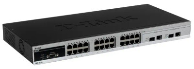 D-Link DES-3526 24-Port Stackable Managed Switch, 2 Gigabit Combo Ports, Layer 2, 10/100Mbps Ethernet, Network Switch