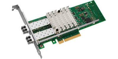 Intel Dual-Ports LC 10Gbps 10GBase-SR Ethernet Adapter for PCI Express 2.0 x8, compatible with servers, 10 Gigabit speed