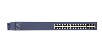 FS728TP-100NAS - NetGear 24-Port PoE 10/100 4-Port Gigabit Layer 3 Switch