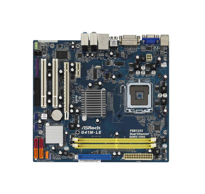 ASRock G41M-LE LGA 775 Intel G41 Micro-ATX Motherboard DDR2 SATA2 Compatible with Core 2/Pentium/Celeron CPUs