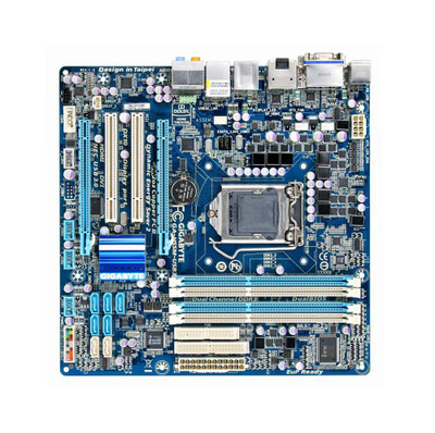 Gigabyte GA-H55M-USB3 Desktop Motherboard Intel H55 Micro ATX for Socket 1156 - Supports 16GB DDR3 RAM - Floppy