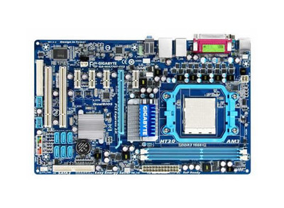 GA-MA770T-ES3 Gigabyte Socket AM3 AMD 770 + SB710 Chipset AMD Phenom II/ Athlon II Processors Support DDR3 2x DIMM 6x SATA 3.0Gb/s ATX Motherboard