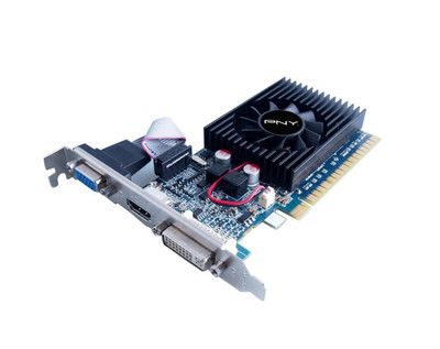 PNY GeForce GT610 1GB DDR3 graphics card for PCI Express 2.0 x16 with DVI, D-Sub, and HDMI ports, ideal for enhancing