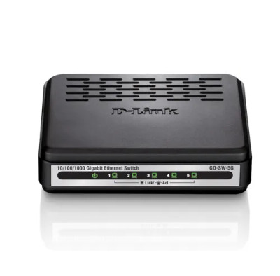 D-Link GO-SW-5G 5-Port Gigabit Desktop Switch RJ-45 10/100/1000Base-T - Networking Switch for Fast Ethernet Connectivity