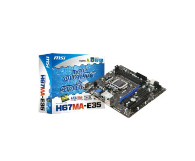 MSI H67MA-E35 LGA 1155 Intel H67 DDR3 Micro-ATX Motherboard, 2x SATA 6.0Gb/s, compatible with Intel processors