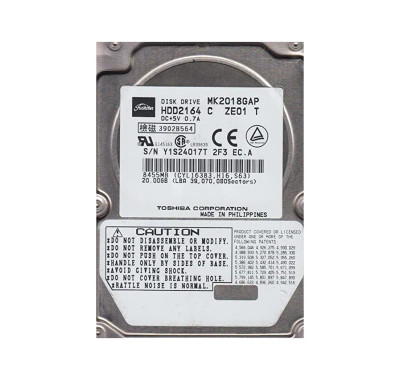HDD2164 - TOSHIBA 20GB 4200RPM IDE 2.5" HDD