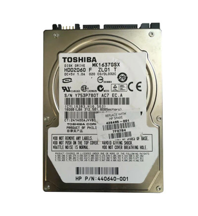 Toshiba 160GB 5400RPM SATA 3Gbps 8MB Cache 2.5 Internal Hard Drive for HDD2D60 - Compatible with laptops