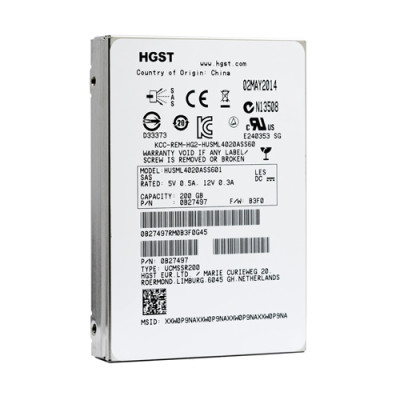 HGST Hitachi Ultrastar SSD400M 200GB MLC SAS 6Gbps TCG Encryption 2.5 SSD - Compatible with Servers