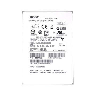 HUSSL4010BSS600 - HGST 100GB SAS 6Gb/s 2.5" SSD