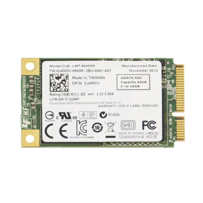 Dell 64GB MLC SATA 3Gbps mSATA SSD for J4M3V Internal Drive - Compatible with Dell laptops
