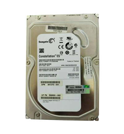 HPE 481276-001 Msa2 1TB SATA 3Gbps 3.5 Internal Hard Drive with Tray - Compatible with Servers