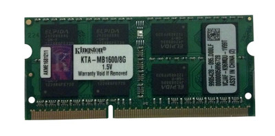 KTA-MB1600/8G - Kingston 8GB PC3-12800 DDR3-1600MHz non-ECC Unbuffered CL11 204-Pin SoDimm Dual Rank Memory Module