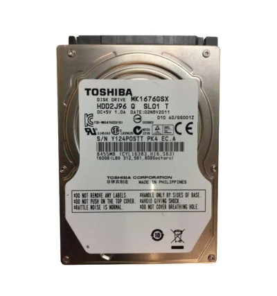 MK1676GSX - Toshiba 160GB 5400RPM SATA 3Gb/s 2.5" HDD