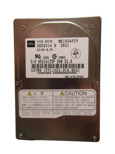 MK1924FCV - Toshiba 540MB 4200RPM ATA/IDE 2.5" HDD
