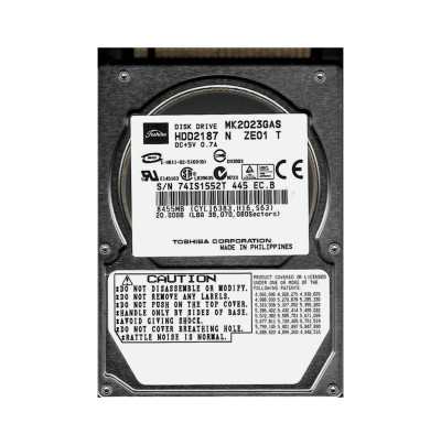 MK2023GAS - Toshiba 20GB 4200RPM IDE 2.5" HDD