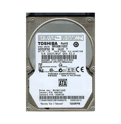 MK5061GSY - Toshiba 500GB 7200RPM SATA 2.5" HDD