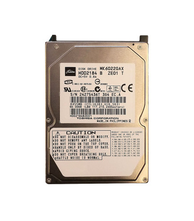 MK6022GAX - TOSHIBA 60GB 5400RPM IDE ATA-100 16MB 2.5" HDD
