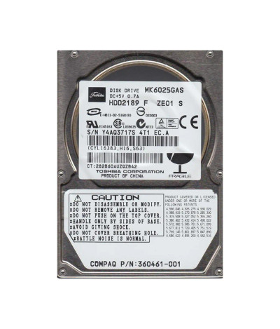 TOSHIBA MK6025GAS 60GB 4200RPM 2.5Internal Hard Drive