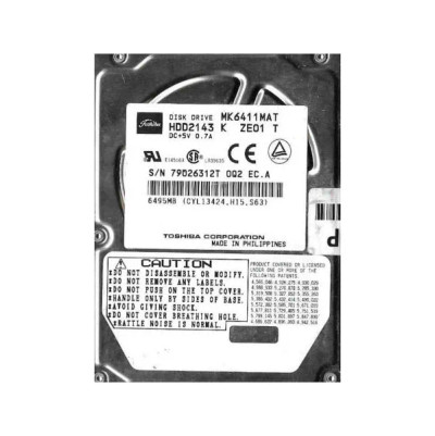 Toshiba MK6411MAT 6.4GB 4200RPM ATA-33 2.5 HDD for Internal Use