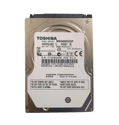 Toshiba 640GB 5400RPM SATA 3Gbps 8MB Cache 2.5 Internal Hard Drive for laptops