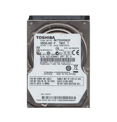 TOSHIBA MK7559GSXF 750GB 5400RPM SATA 3Gbps 2.5Internal Hard Drive