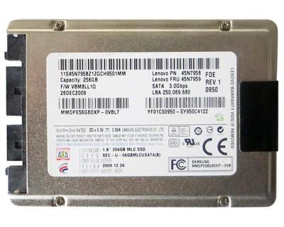 Samsung PM800 Series 256GB MLC SATA 3Gbps 1.8 Internal Solid State Drive mounted in a server rack