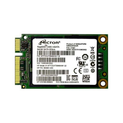 Micron RealSSD C400 64GB mSATA SSD - Compatible with SATA 6Gbps, MLC, Internal Solid State Drive