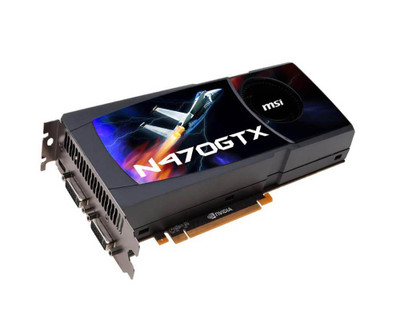 MSI N470GTX-M2D12 Nvidia GeForce GTX 470 1280MB GDDR5 Graphics Card for PCI-Express 2.0 x16 slots