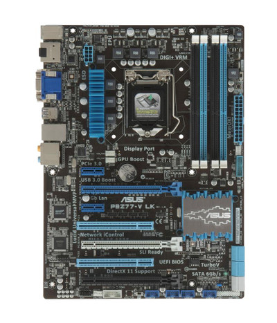 ASUS P8Z77-V LK LGA 1155 Intel Z77 Motherboard for Core i7/i5/i3 CPUs, DDR3 Support, 2x SATA 6.0Gb/s - ATX